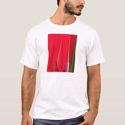 Schönes Abstraktes Design der Roten Textur T-Shirt (Vorderseite)