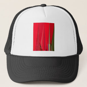Schönes Abstraktes Design der Roten Textur Truckerkappe