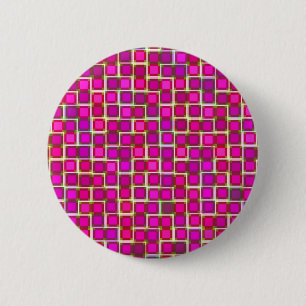 Schönes Abstraktes Fliesenmuster in Rosa Button