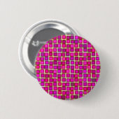 Schönes Abstraktes Fliesenmuster in Rosa Button (Vorne & Hinten)