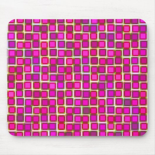 Schönes Abstraktes Fliesenmuster in Rosa Mousepad (Vorne)