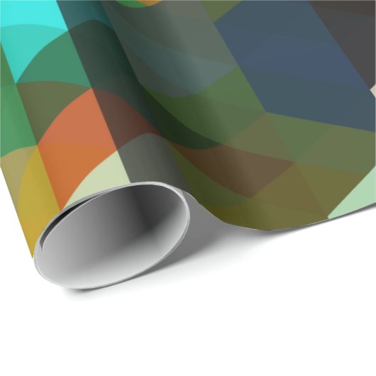 Schönes Abstraktes geometrisches Muster Geschenkpapier (Rolleneckpunkt)