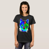 Schönes Abstraktes Katzengesicht T-Shirt (Vorne ganz)