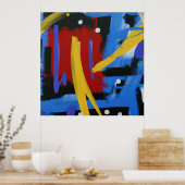 Schönes Abstraktes KI-Kunstposter Poster (Küche)