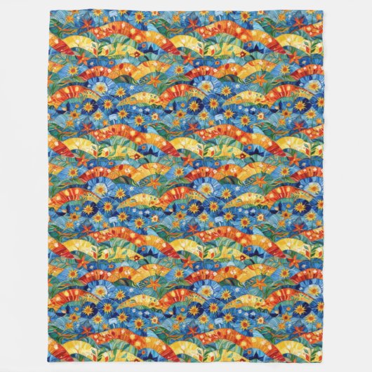 Schönes Abstraktes, nahtloses Muster Fleecedecke (Vorderseite)