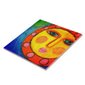 Schönes Abstraktes Pastellgemälde in der Sonne Fliese (Seite)