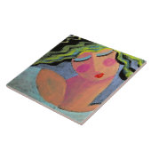 Schönes Abstraktes Portrait einer Frau Fliese (Seite)