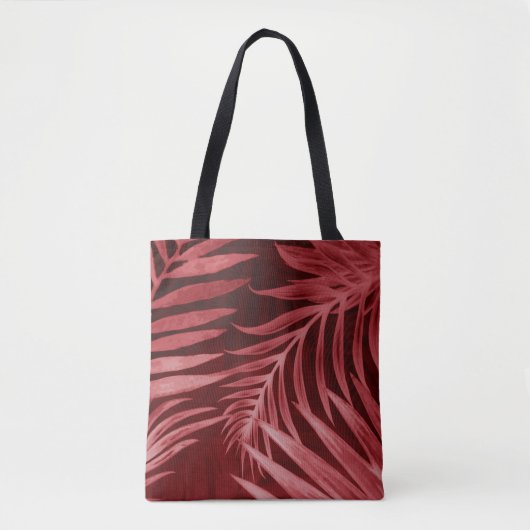Schönes abstraktes Rosa und rote Blume auf b Tasche (Vorderseite)