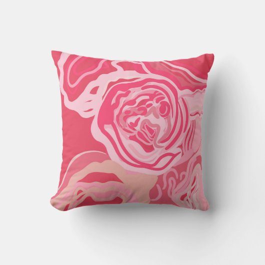 Schönes abstraktes Rose Design Kissen (Vorderseite)