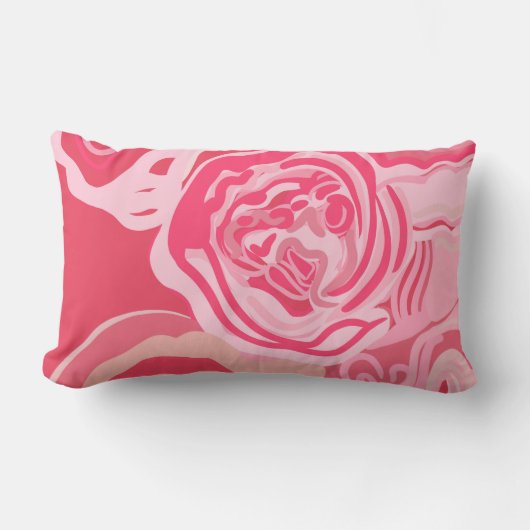 Schönes abstraktes Rose Design Kissen (Vorderseite)