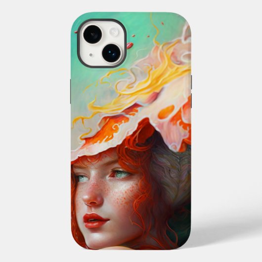 Schönes Abstraktes RothaargingGirl Case-Mate iPhone Hülle (Rückseite)