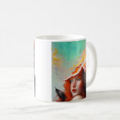 Schönes Abstraktes RothaargingGirl Kaffeetasse (VorderseiteRechts)