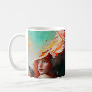 Schönes Abstraktes RothaargingGirl Kaffeetasse