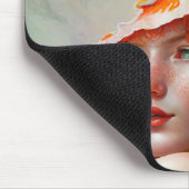 Schönes Abstraktes RothaargingGirl Mousepad (Ecke)