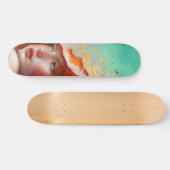 Schönes Abstraktes RothaargingGirl Skateboard (Horizontal)