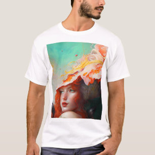 Schönes Abstraktes RothaargingGirl T-Shirt