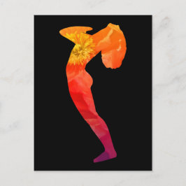 Schönes, Abstraktes Sun Salutation Asana Design | Postkarte