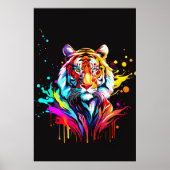 Schönes Abstraktes Tigerdesign Poster (Vorne)