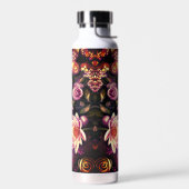 Schönes Acryl-Blume-Muster Wasserflasche Trinkflasche (Links)