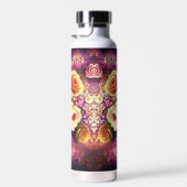 Schönes Acryl-Blume-Muster Wasserflasche Trinkflasche (Rechts)