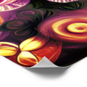 Schönes Acrylic Blume Pattern Poster (Ecke)