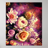 Schönes Acrylic Blume Pattern Poster (Vorne)