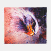 schönes Adlergemälde auf einem abstrakten Rücken Fleecedecke (Vorderseite (Horizontal))