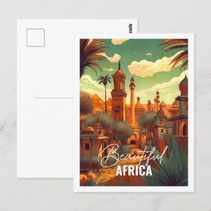 Schönes Afrika Berühmter Reiseort Vintage Postkarte