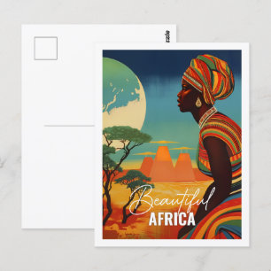 Schönes Afrika Berühmter Reiseort Vintage Postkarte
