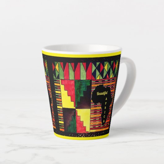 Schönes Afrika Latte Tasse (Rechte Ecke)