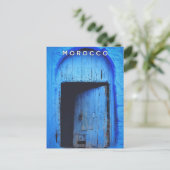 Schönes Afrika Marokkanisches Reisen Blue Medina Postkarte (Stehend Vorderseite)