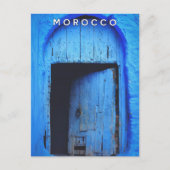 Schönes Afrika Marokkanisches Reisen Blue Medina Postkarte (Vorderseite)