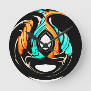 Schönes afrikanisches Design mit modernem Design Runde Wanduhr