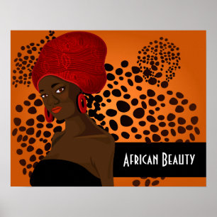 Schönes afrikanisches Frauen-Plakat Poster