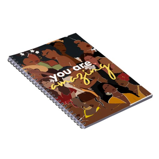 Schönes afrikanisches Frauenschwarm-Notebook Notizblock (Rechte Seite)