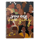 Schönes afrikanisches Frauenschwarm-Notebook Notizblock (Vorderseite)