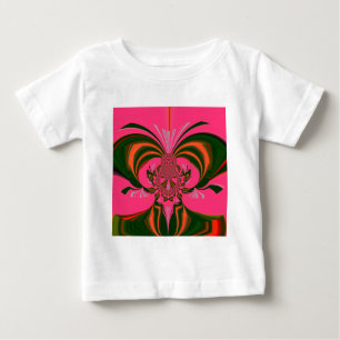 Schönes afrikanisches Hot Pink Rot Golden Green Baby T-shirt