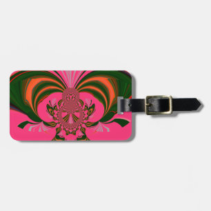 Schönes afrikanisches Hot Pink Rot Golden Green Gepäckanhänger