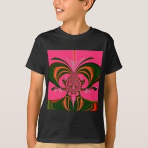 Schönes afrikanisches Hot Pink Rot Golden Green T-Shirt