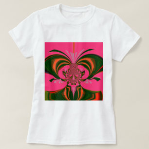 Schönes afrikanisches Hot Pink Rot Golden Green T-Shirt