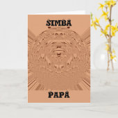 Schönes afrikanisches Löwenkopfvektormuster Karte (Gelbe Blume)