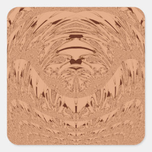 Schönes afrikanisches Löwenkopfvektormuster Quadratischer Aufkleber