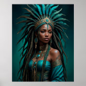 Schönes afrikanisches Queen Poster (Vorne)