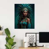 Schönes afrikanisches Queen Poster (Heimbüro)