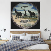 Schönes afrikanisches Safari Wilder Dschungel Leinwanddruck (Insitu (Schlafzimmer))