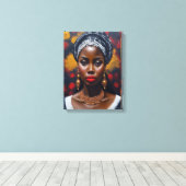 Schönes afrikanisches Schwarzes Gemälde Leinwanddruck (Insitu (Holzboden))