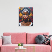 Schönes afrikanisches Schwarzes Gemälde Leinwanddruck (Insitu (Wohnzimmer))