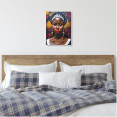 Schönes afrikanisches Schwarzes Gemälde Leinwanddruck (Insitu (Schlafzimmer))