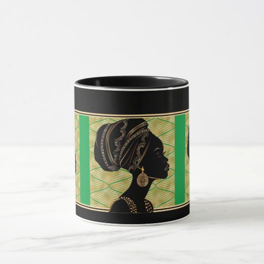 Schönes afrikanisches Schwarzes Gold Tasse (Zentrum)