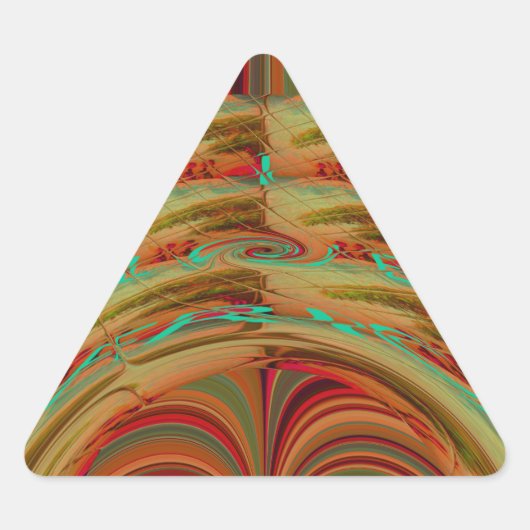 Schönes afrikanisches traditionelles Golden Brown Dreieckiger Aufkleber (Vorderseite)